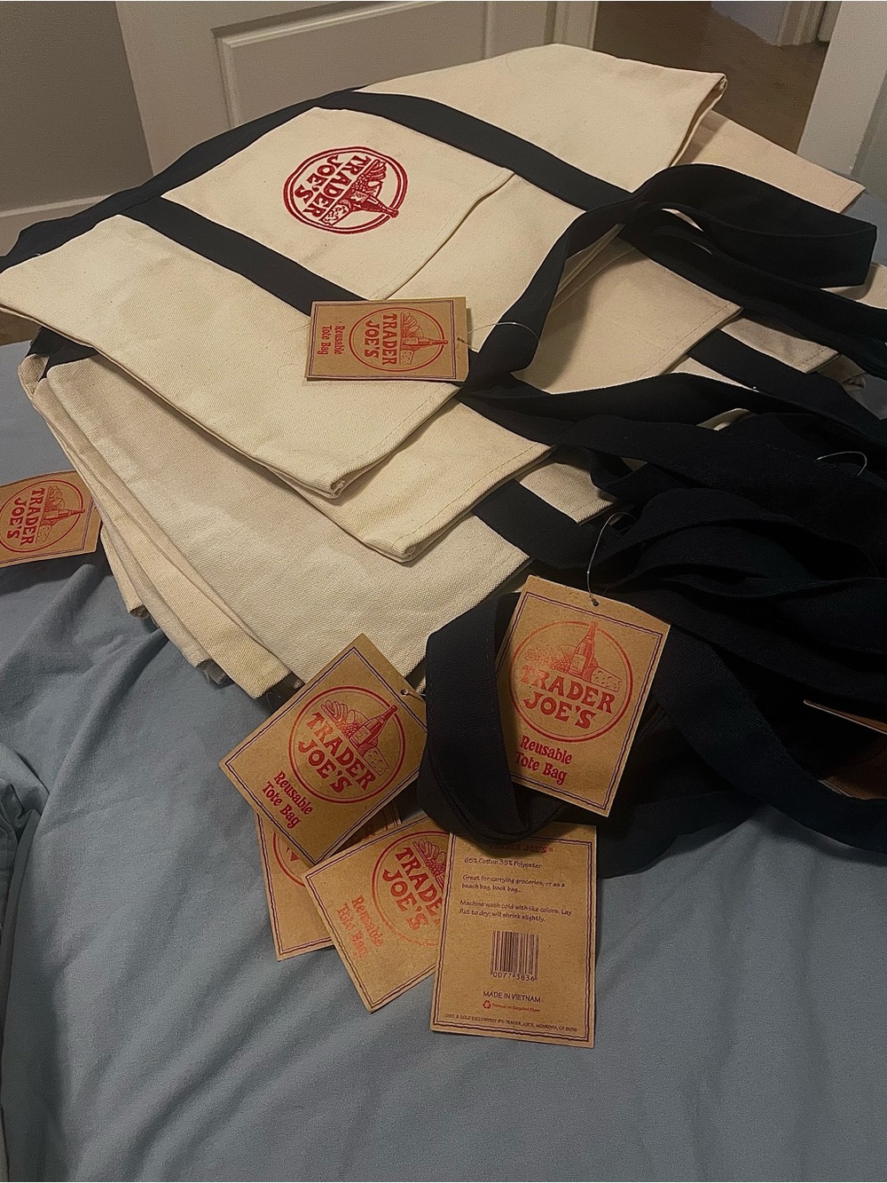 Trader Joe's Classic Original Canvas Tote Bag